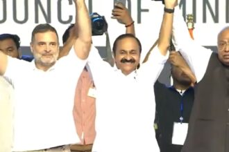 राहुल प्रियंका की मौजूदगी में सीएम का शपथ ग्रहण