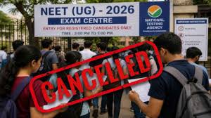 पेपर लीक नीट परीक्षा कैंसिल