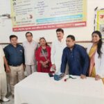 र्यावरण एव स्वच्छता क्लब का नेत्र जांच शिविर