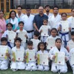 बालेराम में कराटे कलर बेल्ट एग्जाम