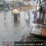 आदर्श वार्ड चंद मिनटों की बारिश में पानी पानी