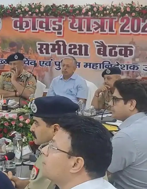 कांवड़ यात्रा मार्ग पहुंचे मुख्य सचिव व डीजीपी