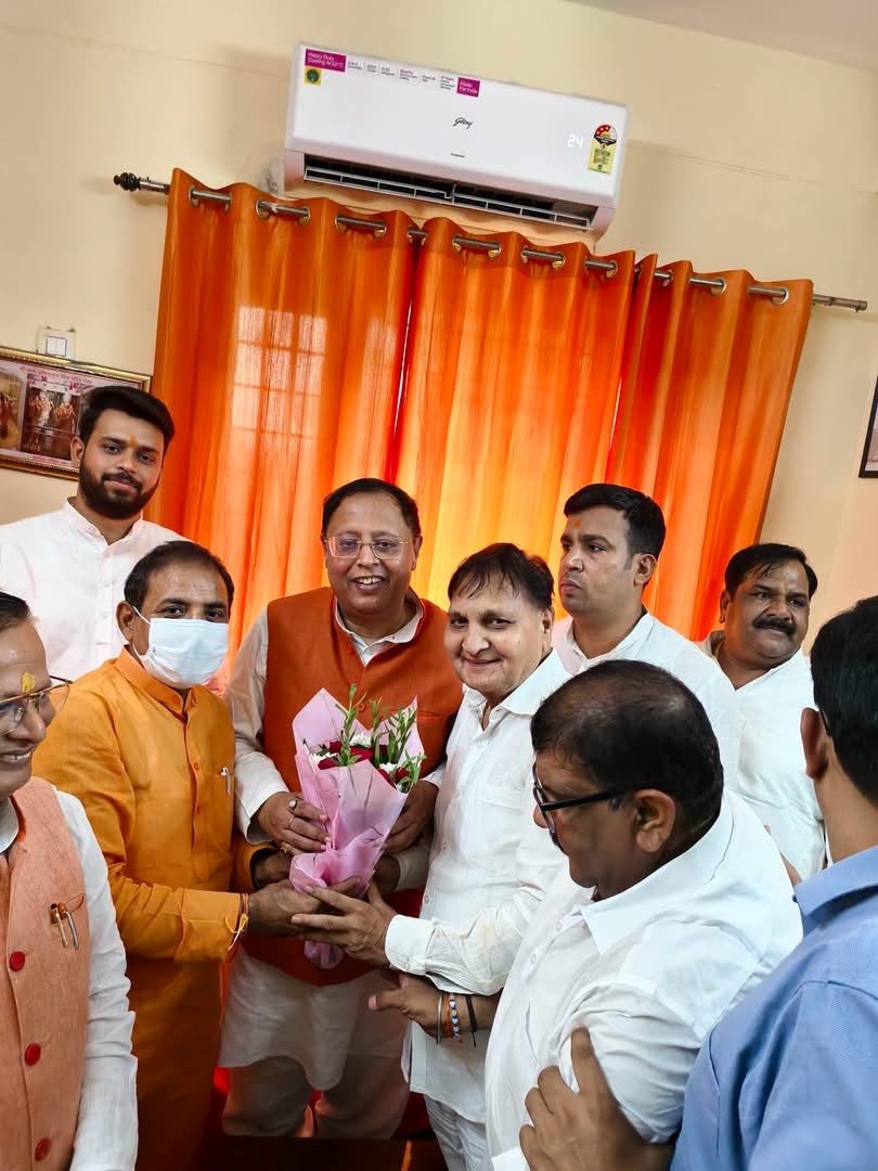 प्रभारी रामप्रताप सिंह चौहान का स्वागत