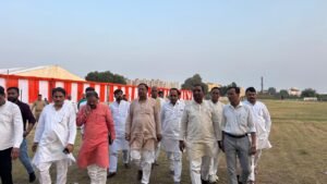 कार्यक्रम स्थलों पर व्यवस्थाओं का लिया जायजा