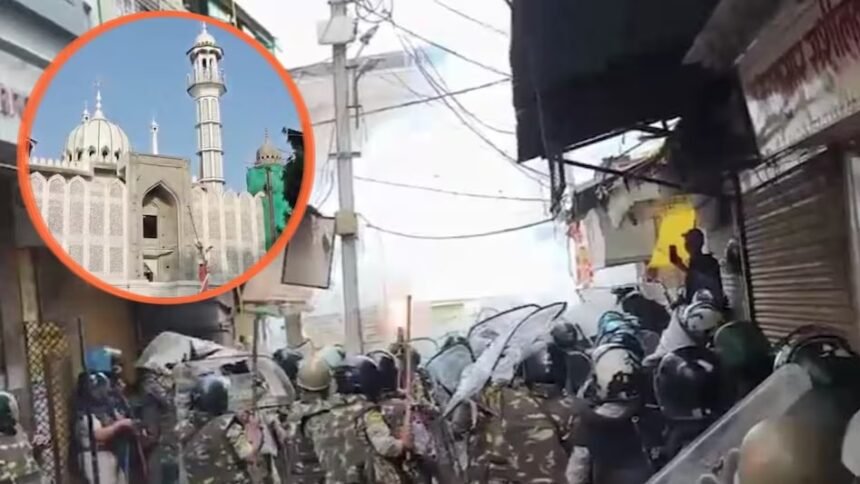 शाही जामा मस्जिद का हिस्सा तोड़ने पर हिंसा